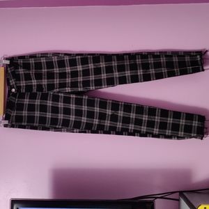 Skinny High Waisted Plaid Treggings